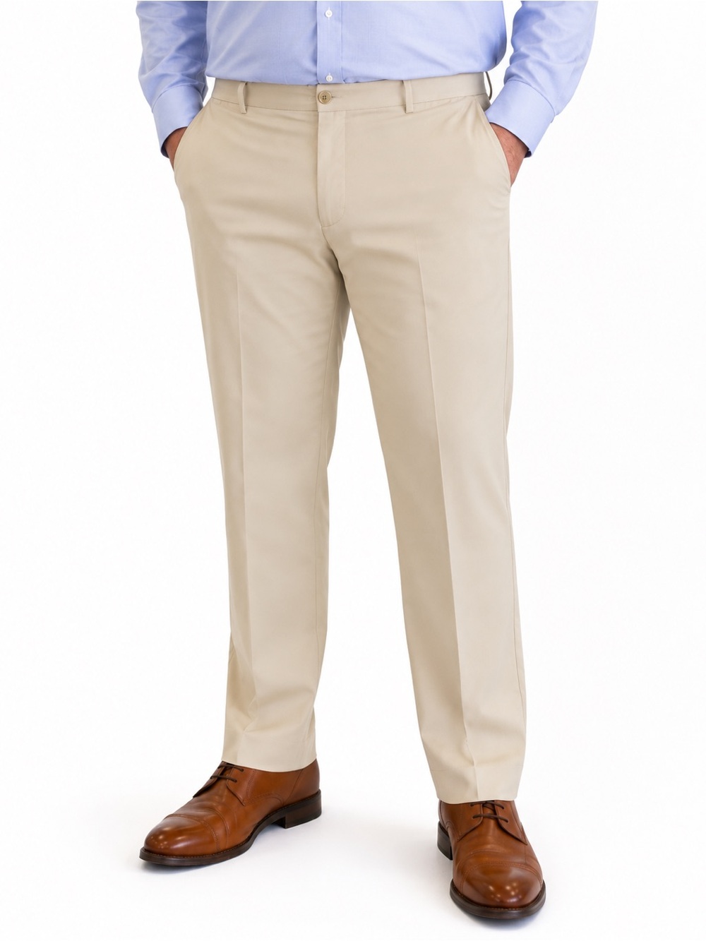 Roundtree & Yorke Men's Dress Pants in Beige
